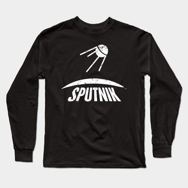 Sputnik | Soviet Union USSR Russian Space Program Long Sleeve T-Shirt by MeatMan